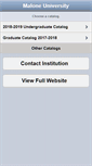 Mobile Screenshot of catalog.malone.edu