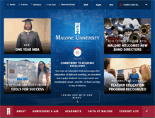 Tablet Screenshot of malone.edu